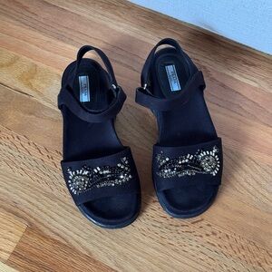 Prada Women’s Crystal Embellishments Dad Sandals‎ Size 37